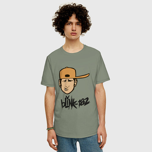 Мужская футболка оверсайз BLINK-182 / Авокадо – фото 3