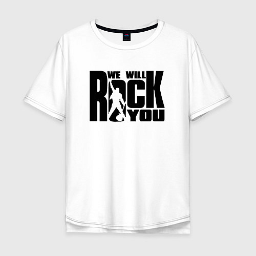 Мужская футболка оверсайз QUEEN / Белый – фото 1