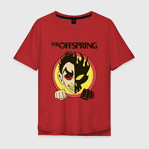 Мужская футболка оверсайз The Offspring / Красный – фото 1