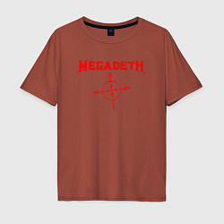 Футболка оверсайз мужская Megadeth, цвет: кирпичный