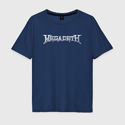 Футболка оверсайз мужская Megadeth, цвет: тёмно-синий