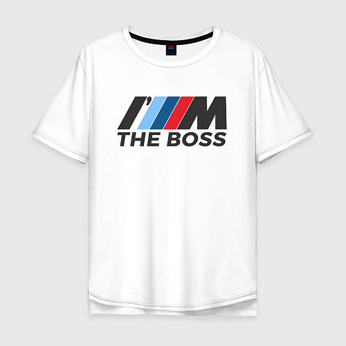 Мужская футболка оверсайз BMW THE BOSS / Белый – фото 1