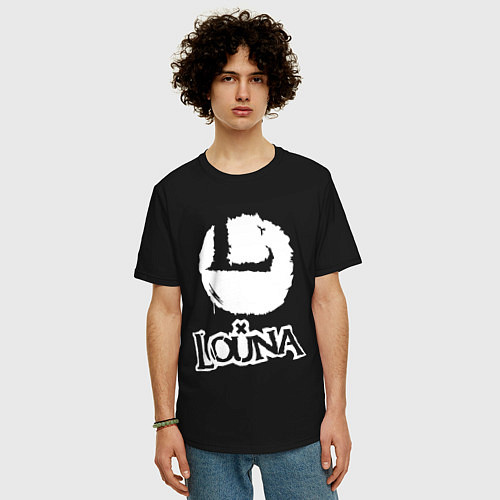 Мужская футболка оверсайз Louna / Черный – фото 3
