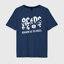 Мужская футболка оверсайз ACDC Highway to Hell