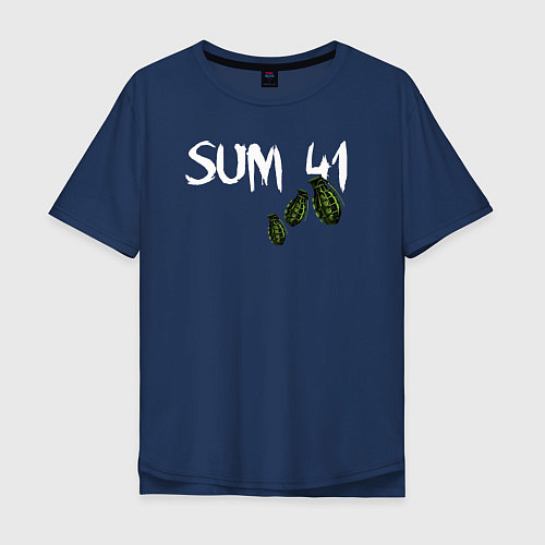 Мужская футболка оверсайз Sum 41 / Тёмно-синий – фото 1