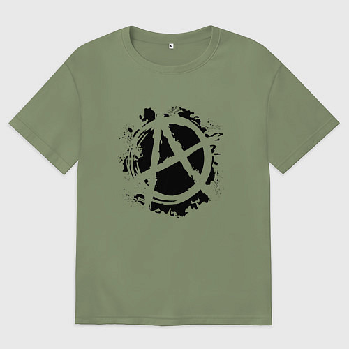 Мужская футболка оверсайз АНАРХИЯ / Авокадо – фото 1