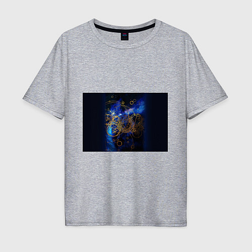 Мужская футболка оверсайз Space Geometry / Меланж – фото 1