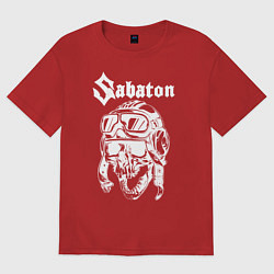 Футболка оверсайз мужская Sabaton, цвет: красный