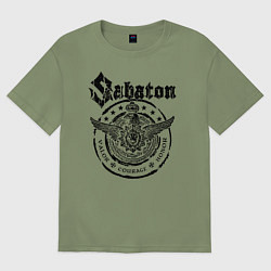 Футболка оверсайз мужская Sabaton, цвет: авокадо