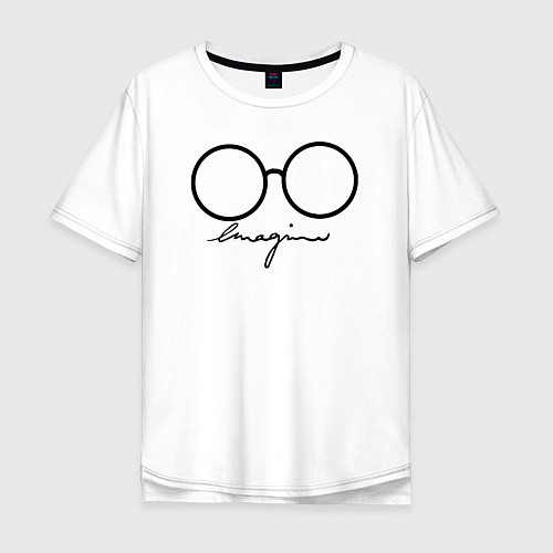 Мужская футболка оверсайз Imagine John Lennon / Белый – фото 1