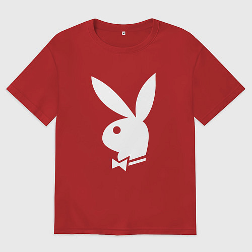 Мужская футболка оверсайз PLAYBOY / Красный – фото 1