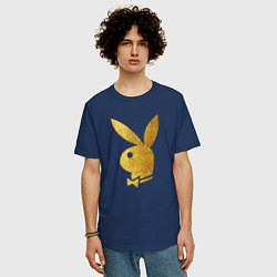 Футболка оверсайз мужская PLAYBOY GOLD, цвет: тёмно-синий — фото 2