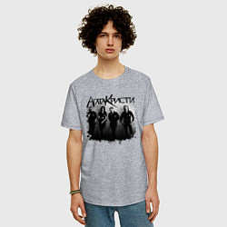 Футболка оверсайз мужская Агата Кристи, цвет: меланж — фото 2