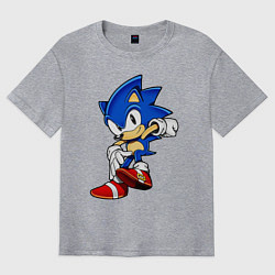Футболка оверсайз мужская SONIC, цвет: меланж