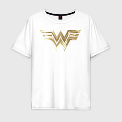 Футболка оверсайз мужская Wonder Woman logo, цвет: белый