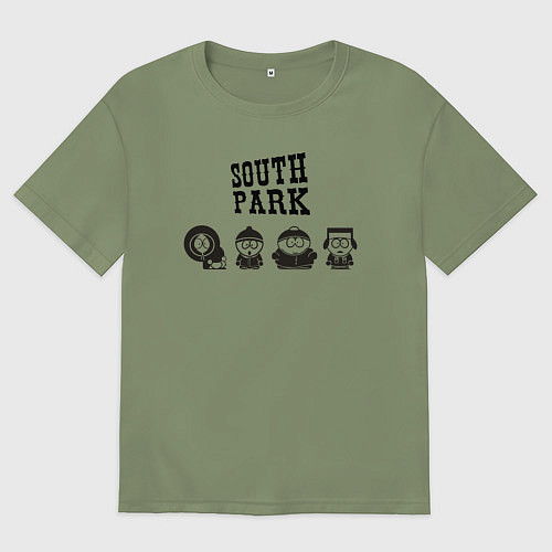 Мужская футболка оверсайз South park / Авокадо – фото 1