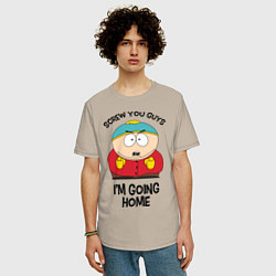 Футболка оверсайз мужская South Park, Эрик Картман, цвет: миндальный — фото 2