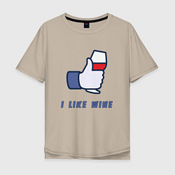 Мужская футболка оверсайз I like Wine