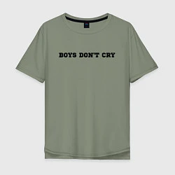 Футболка оверсайз мужская BOYS DON'T CRY, цвет: авокадо