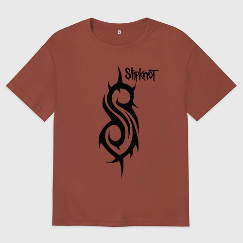 Мужская футболка оверсайз SLIPKNOT / Кирпичный – фото 1