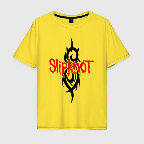 Мужская футболка оверсайз SLIPKNOT / Желтый – фото 1