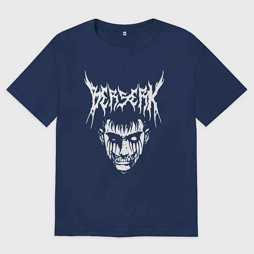 Мужская футболка оверсайз BERSERK / Тёмно-синий – фото 1