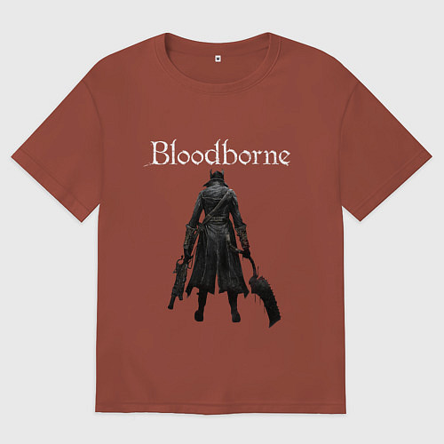 Мужская футболка оверсайз Bloodborne / Кирпичный – фото 1