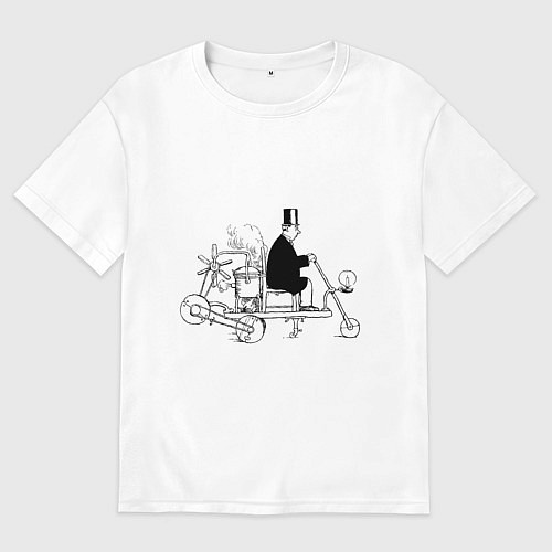 Мужская футболка оверсайз Стимпанк / Белый – фото 1