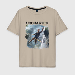 Футболка оверсайз мужская UNCHARTED, цвет: миндальный