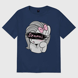 Футболка оверсайз мужская Senpai, цвет: тёмно-синий