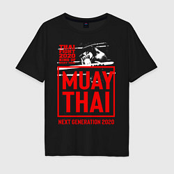 Футболка оверсайз мужская MUAY THAI, цвет: черный