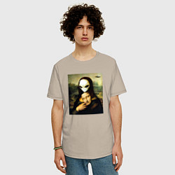 Футболка оверсайз мужская Mona Lisa, цвет: миндальный — фото 2