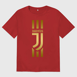 Футболка оверсайз мужская JUVENTUS, цвет: красный