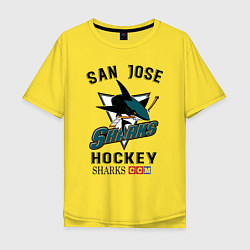 Мужская футболка оверсайз SAN JOSE SHARKS