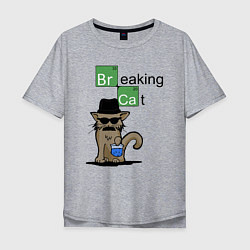 Мужская футболка оверсайз Breaking Cat
