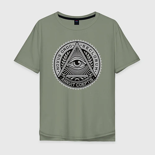 Мужская футболка оверсайз Eye / Авокадо – фото 1