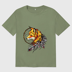 Футболка оверсайз мужская Страж снов, цвет: авокадо