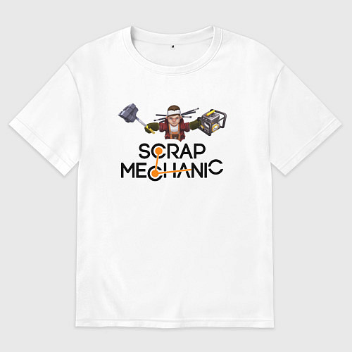 Мужская футболка оверсайз SCRAP MECHANIC / Белый – фото 1