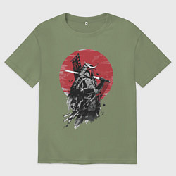 Мужская футболка оверсайз Японский самурай