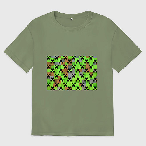 Мужская футболка оверсайз Minecraft / Авокадо – фото 1