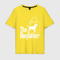 Футболка оверсайз мужская The Dogfather - пародия, цвет: желтый