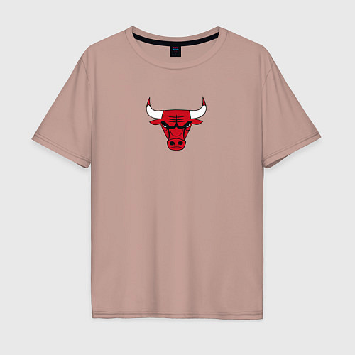 Мужская футболка оверсайз CHICAGO BULLS / Пыльно-розовый – фото 1