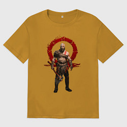 Футболка оверсайз мужская GOD OF WAR, цвет: горчичный