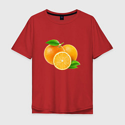 Мужская футболка оверсайз Апельсины