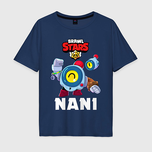 Мужская футболка оверсайз BRAWL STARS NANI / Тёмно-синий – фото 1