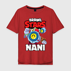 Футболка оверсайз мужская BRAWL STARS NANI, цвет: красный