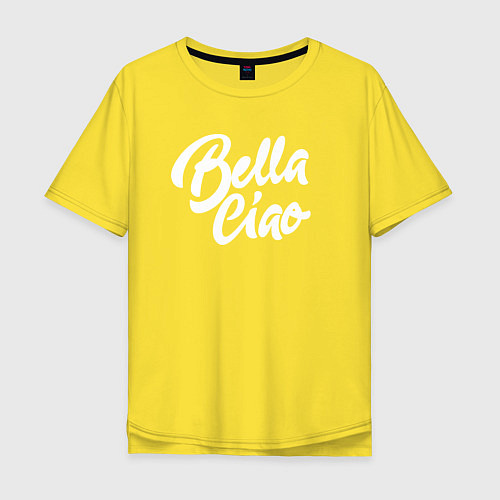 Мужская футболка оверсайз Bella Ciao / Желтый – фото 1