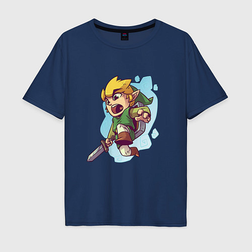 Мужская футболка оверсайз The Legend of Zelda / Тёмно-синий – фото 1