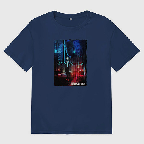Мужская футболка оверсайз Camarilla / Тёмно-синий – фото 1