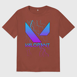 Футболка оверсайз мужская VALORANT, цвет: кирпичный